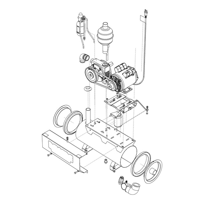 Ordenhadeira Prime Balde ao Pé BV 300 litros - Motor 1 cv - até 3 conjuntos (83000)