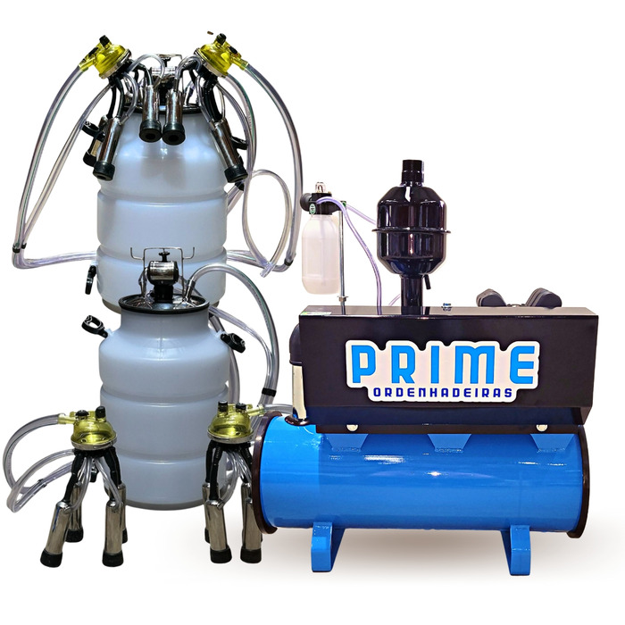 Ordenhadeira Prime Balde ao Pé BV 450 litros - Motor 2 cv - até 4 conjuntos (84500)