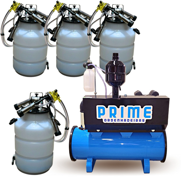 Ordenhadeira Prime Balde ao Pé BV 450 litros - Motor 2 cv - até 4 conjuntos (84500)