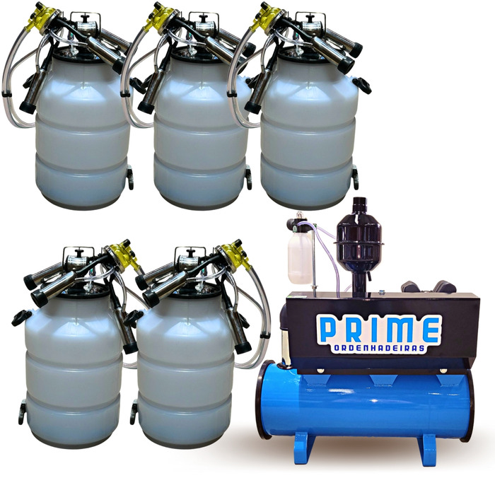 Ordenhadeira Prime Balde ao Pé BV 600 litros - Motor 2 cv - até 5 conjuntos (86000)
