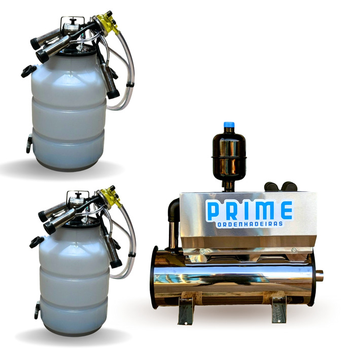 Ordenhadeira Inox Prime Balde ao Pé BV 600 litros - Motor 2 cv - até 5 conjuntos (86020)