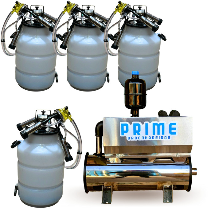 Ordenhadeira Inox Prime Balde ao Pé BV 600 litros - Motor 2 cv - até 5 conjuntos (86020)