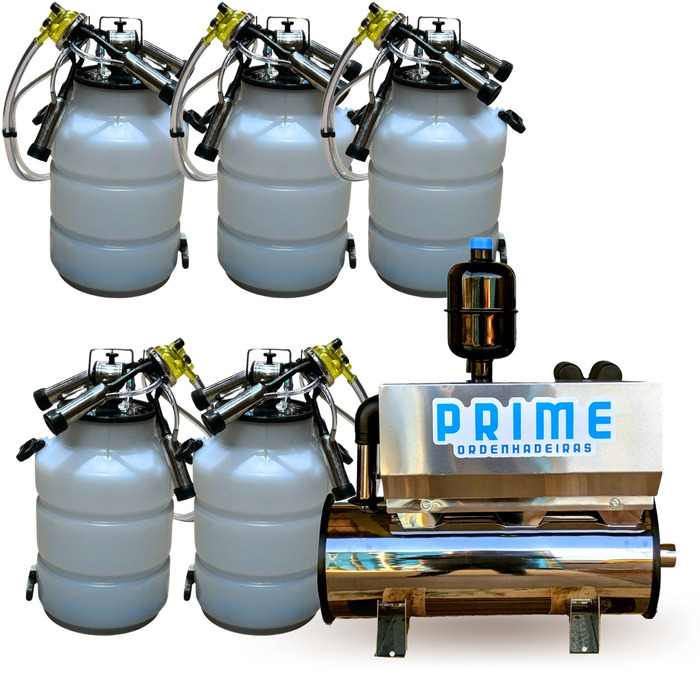 Ordenhadeira Inox Prime Balde ao Pé BV 600 litros - Motor 2 cv - até 5 conjuntos (86020)