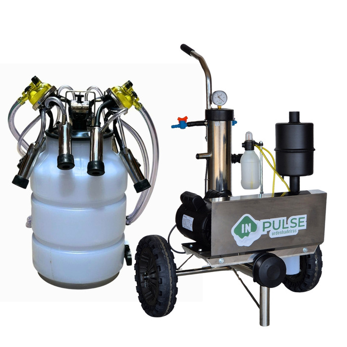 Ordenhadeira Móvel Inox In Pulse - BV 300 - Motor 1 cv - 1 a 2 conjuntos (1401024)