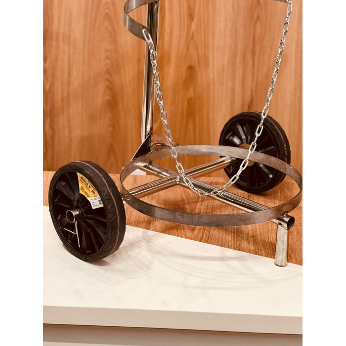 Carrinho Transpote De Latão De Leite 40/50 Lts (INOX)