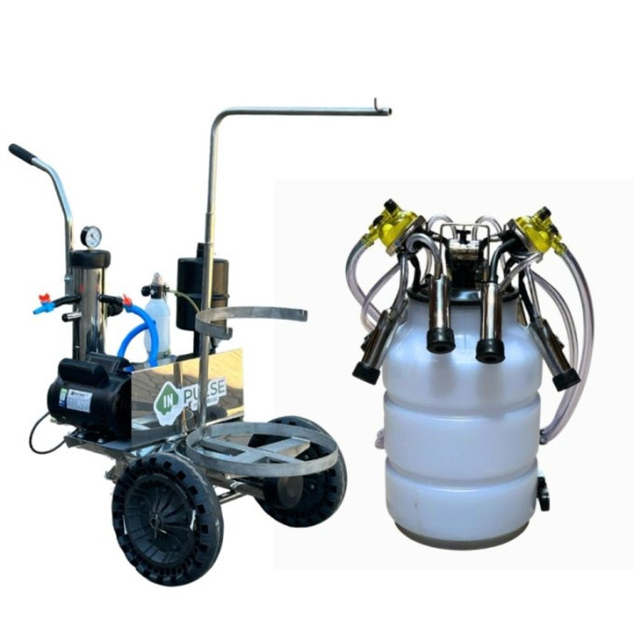 Ordenhadeira Móvel Inox In pulse Bv 300 com suporte de conjunto (140110)