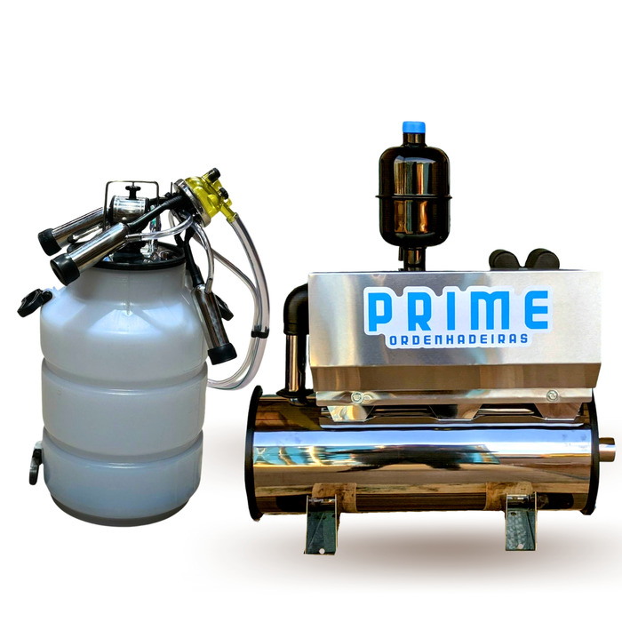 Ordenhadeira Inox Prime Balde ao Pé BV 300 litros - Motor 1 cv - De 1 a 2 conjuntos - 8300