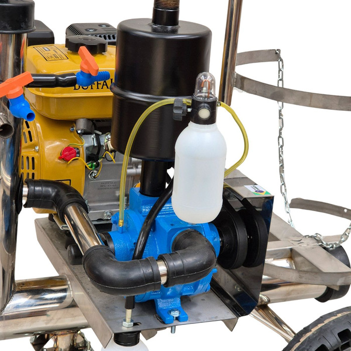 Ordenhadeira Móvel em inox com sup. de conjunto - Motor a gasolina (140112)