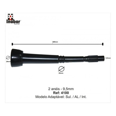 TETEIRA INSUFLADOR DE ORDENHA 2 ANÉIS 9,5 MM INABOR