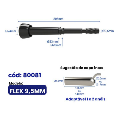 Teteira Insuflador Flex 9,5mm In Pulse Ordenha - Jogo 4 Uni