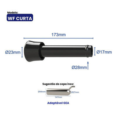 Teteira Insuflador Westfalia Curta 4 Uni. Para Ordenhadeira