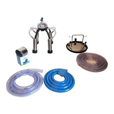 CONJUNTO DE ORDENHA DUPLO COM PULSADOR NA LINHA PARA 2 VACAS