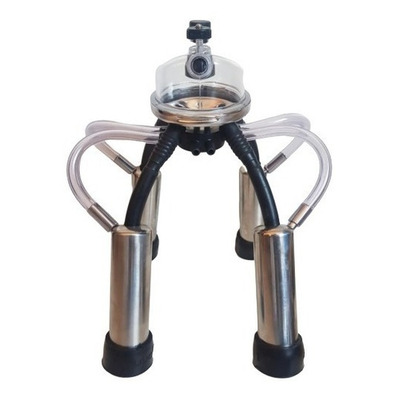 CONJUNTO DE ORDENHA DUPLO COM PULSADOR NA LINHA PARA 2 VACAS