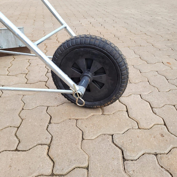 Carrinho Raspador De Esterco Em Aço Galvanizado Com Rodas 