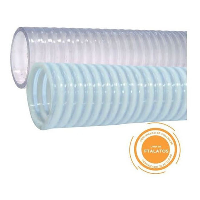 Mangueira Espiral Atóxica Diam 2, Parede 4,6 Pabovi (1 metro)