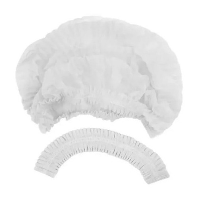 100 Touca Descartável Tnt Branca C/ Elástica C/ Nota Anvisa