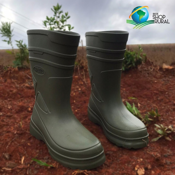 Bota Galocha Brava Em Eva Verde Ultra Leve Eva
