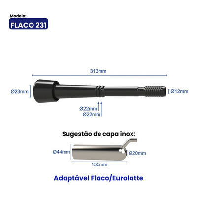 Teteira Insuflado Flaco Eurolatte 231 - In Pulse